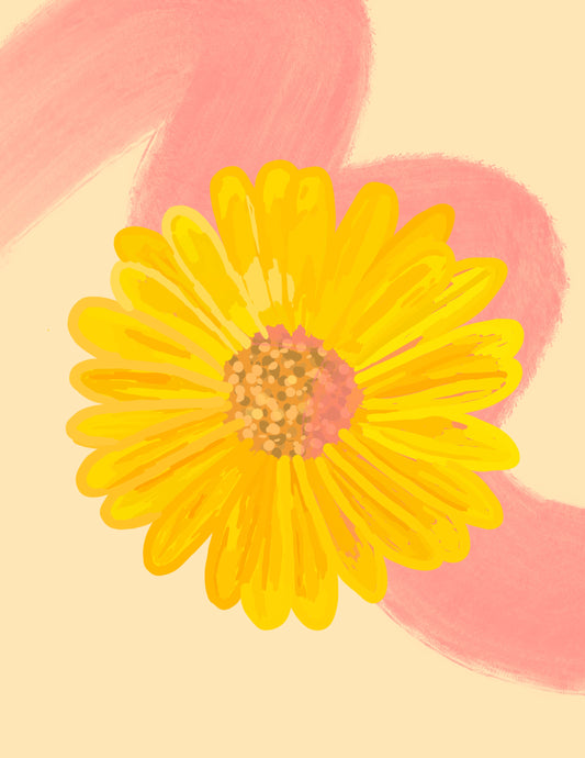 Blomst på abstrakt bakgrunn